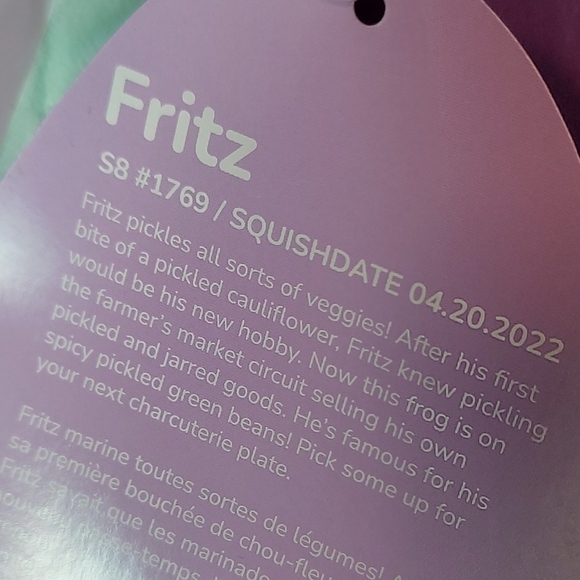 Frog Squishmallow 8" Fritz - Picture 2 of 4